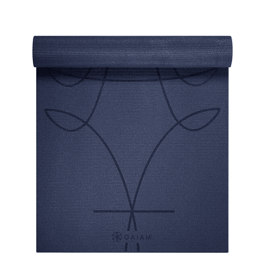 Gaiam 6mm Premium Yoga Mat Alignment Ink -  |  Richbeauty