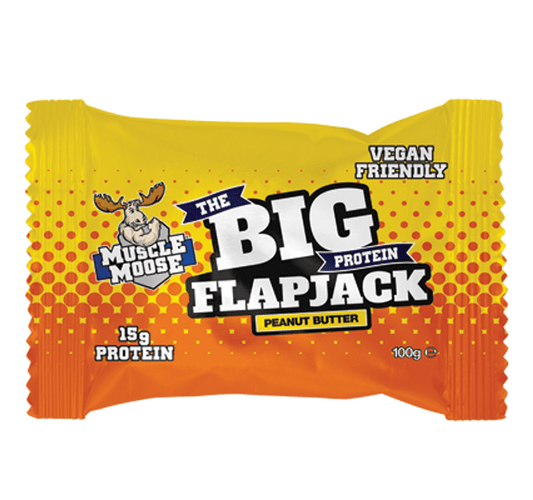 Muscle Moose Big Protein FlapJack, 12x100g, Peanut Butter VEGAN -  |  Richbeauty