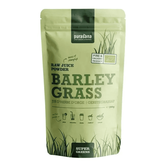 Purasana Barley Grass Juice Powder, 200g, ØKO -  |  Richbeauty