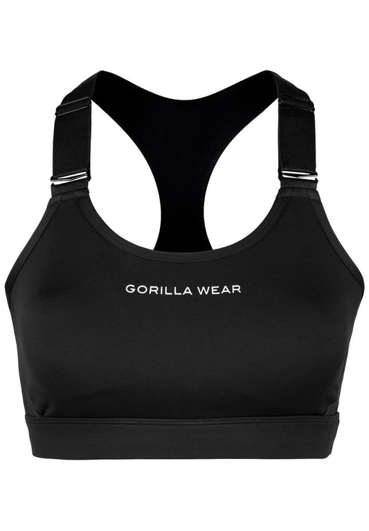 Gorilla Wear Monroe Sports Bra, Black -  |  Richbeauty