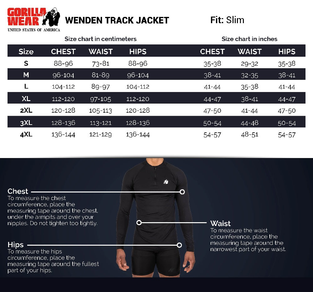 Gorilla Wear Wenden Track Jacket, Black/Gold -  |  Richbeauty